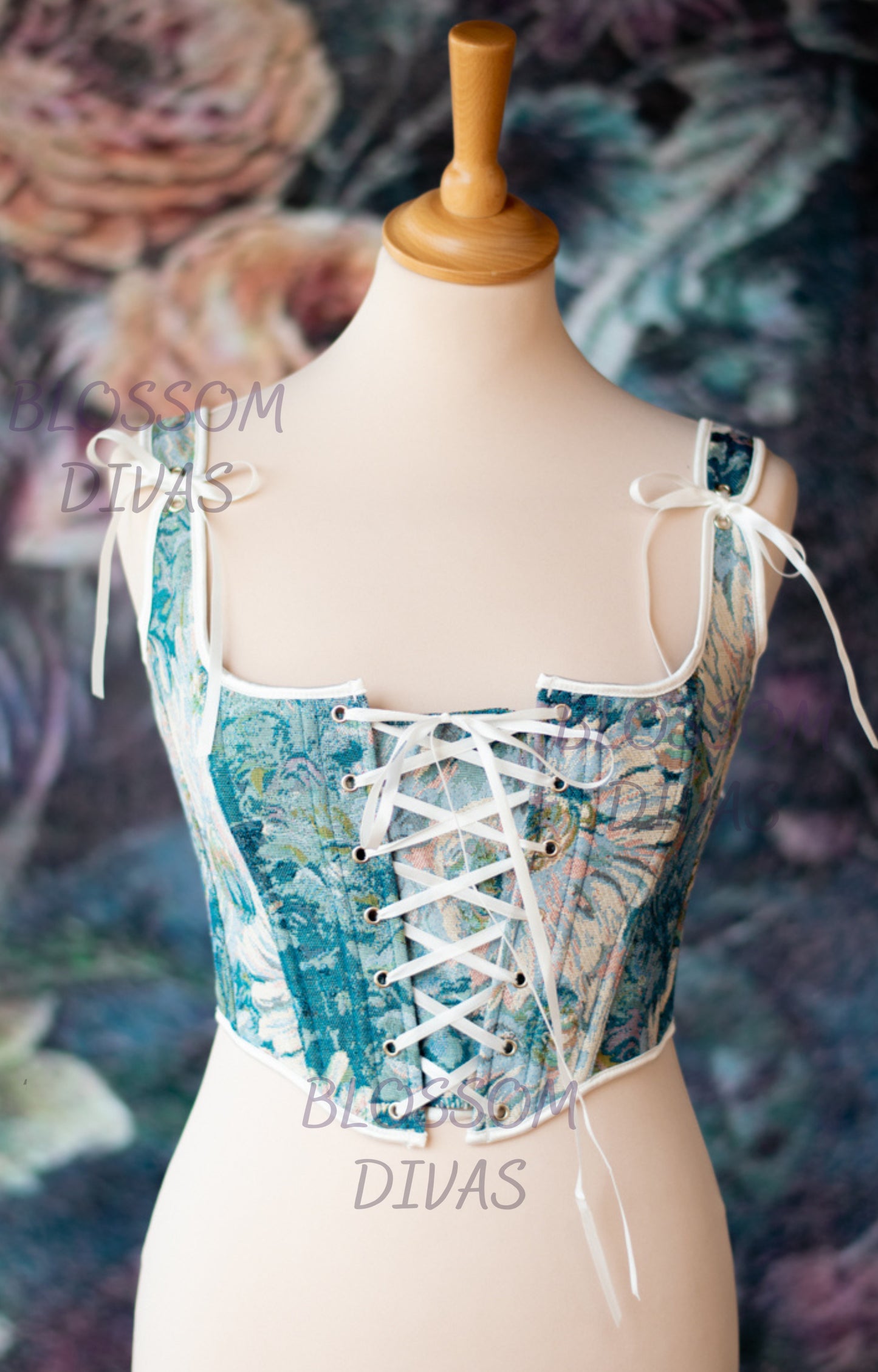 Sky Sunflower Overbust Front Lace-up Corset